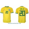 Camiseta de fútbol Brasil Vini JR 20 Primera Equipación Mundial 2022 - Hombre